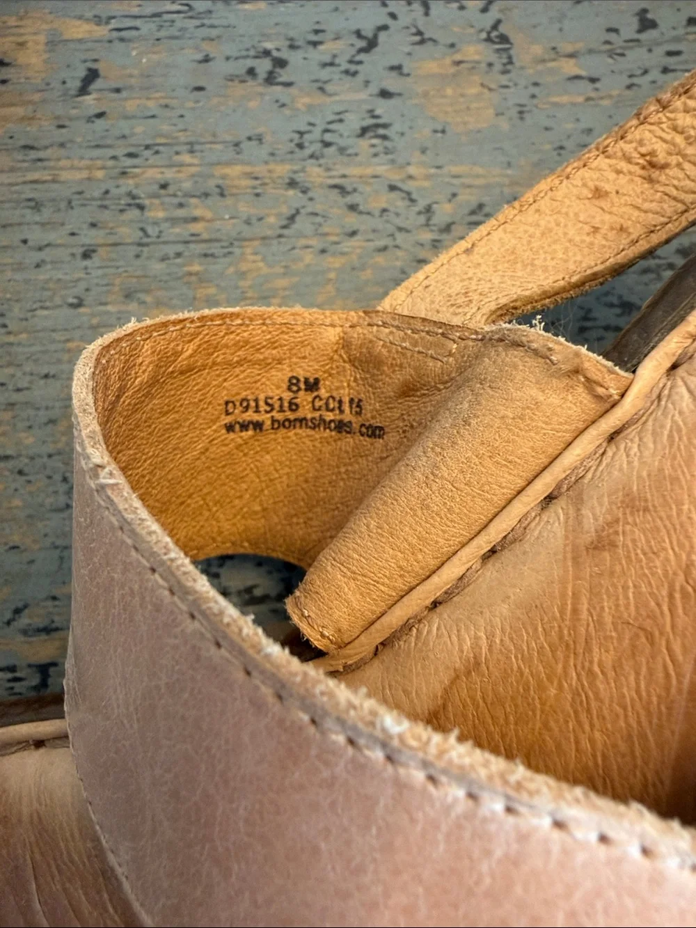 Born Seak Sling Back Sandals Tan 8M